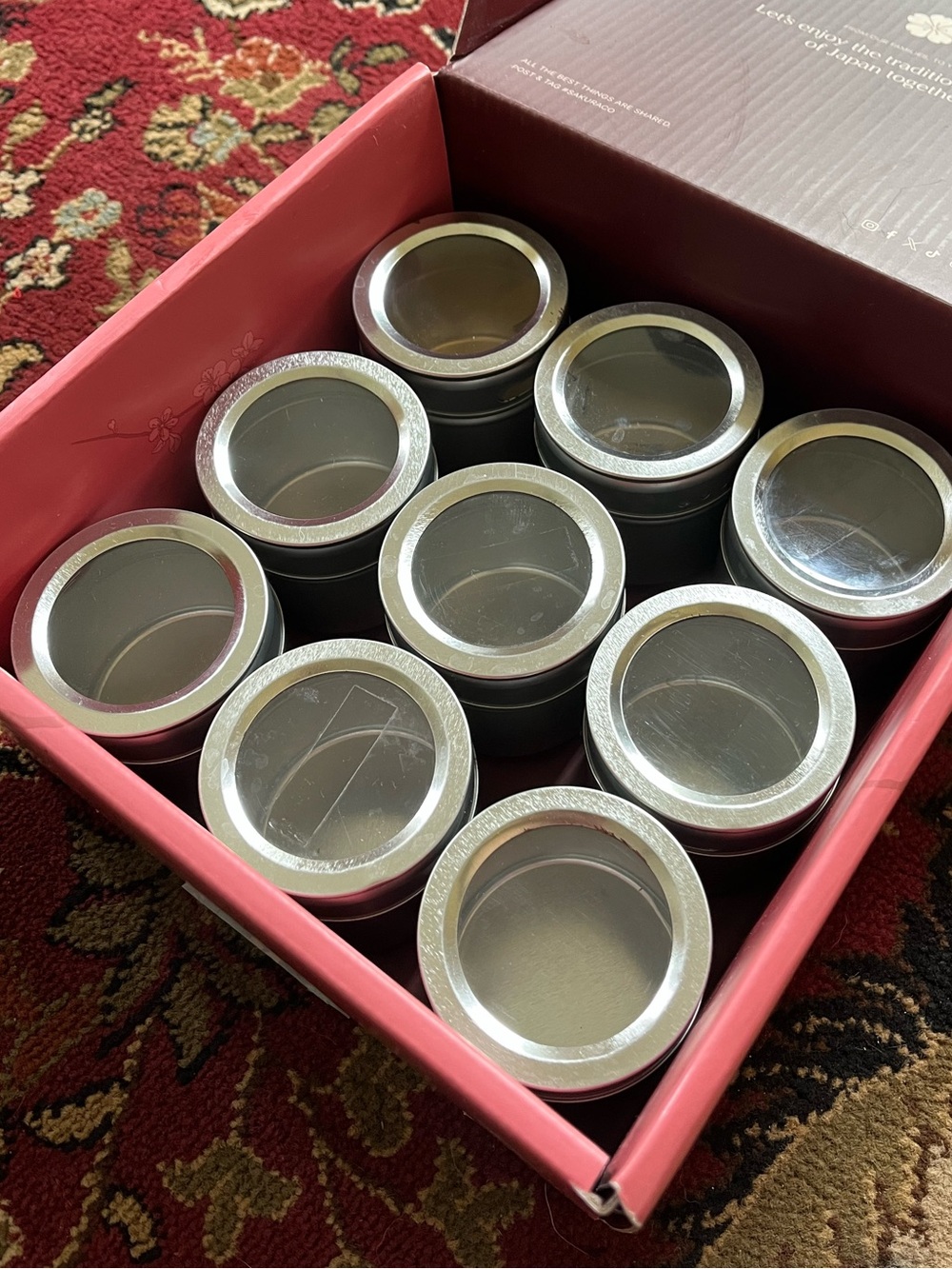 Set of 9: Magnetic Herb & Spice Canisters with Clear Lids